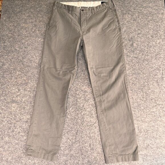 Polo Ralph Lauren Mens Pants 36x34 Gray‎ Chino Classic Fit Business Work READ - Picture 1 of 10